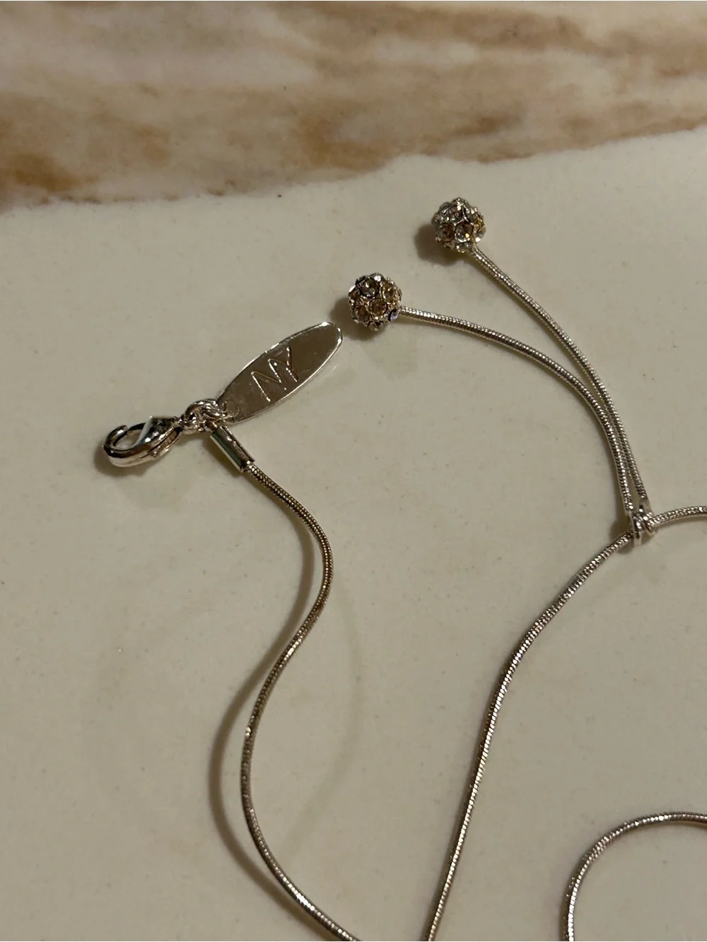 Lot of 3 dainty Silver-Tone Necklaces
